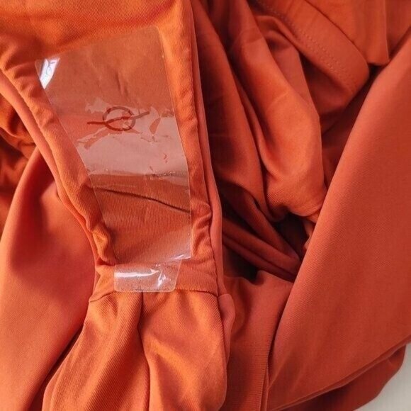 Phax One Piece Swimsuit L Low Back Cheeky Tie Shoulders Rust Orange NEW - Picture 9 of 12